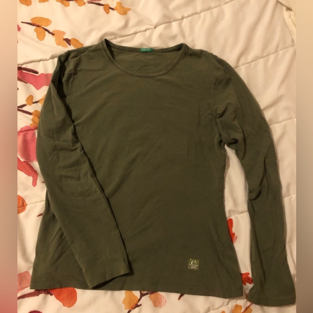 United Colors Of Benetton Khaki Green Top